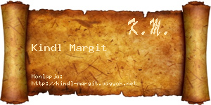 Kindl Margit névjegykártya